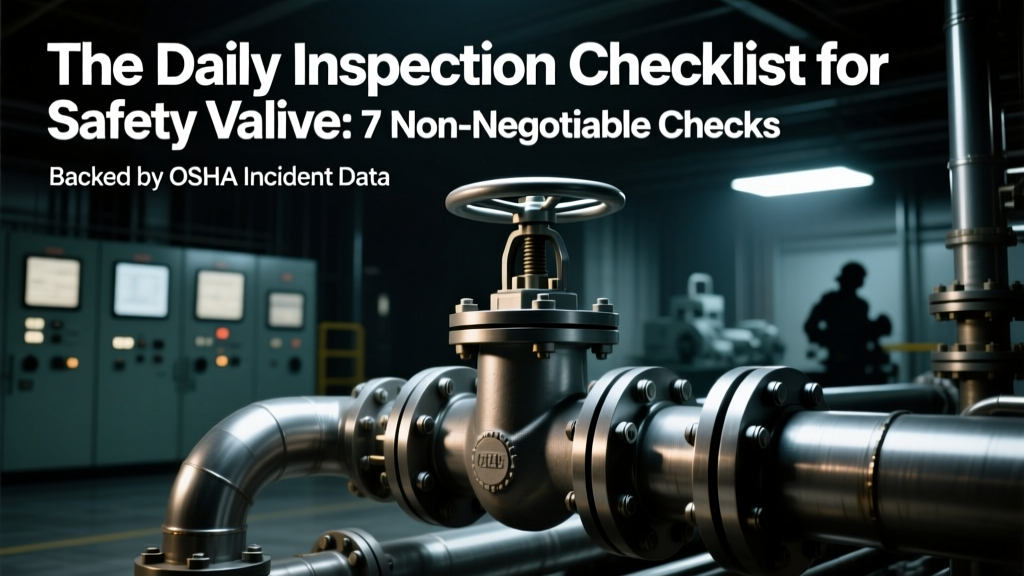 The Daily Inspection Checklist for Safety Valve: 7 Non-Negotiable Checks Backed by OSHA Incident Data (Skip #3 and You’re 3.2× More Likely to Face Catastrophic Failure)