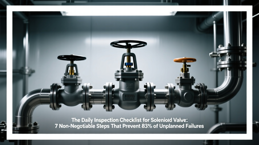 The Daily Inspection Checklist for Solenoid Valve: 7 Non-Negotiable Steps That Prevent 83% of Unplanned Shutdowns (Backed by API RP 14C & Real Plant Data)