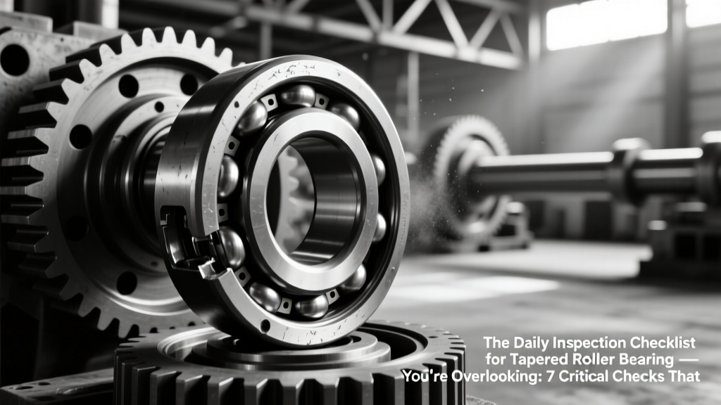 The Daily Inspection Checklist for Tapered Roller Bearing You’re Overlooking: 7 Critical Checks That Prevent 83% of Premature Failures (Based on 2023 API RP 584 Field Data)
