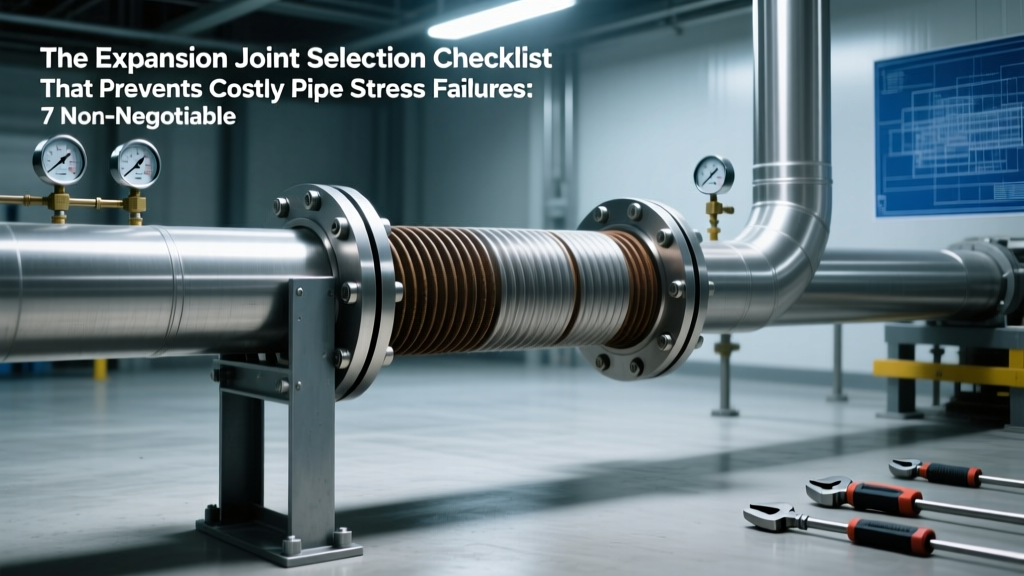 The Expansion Joint Selection Checklist That Prevents Costly Pipe Stress Failures: 7 Non-Negotiable Factors Engineers Overlook (Including ASME B31.3 Compliance, Flow-Induced Vibration Risks, and Real-World Material Compatibility Traps)