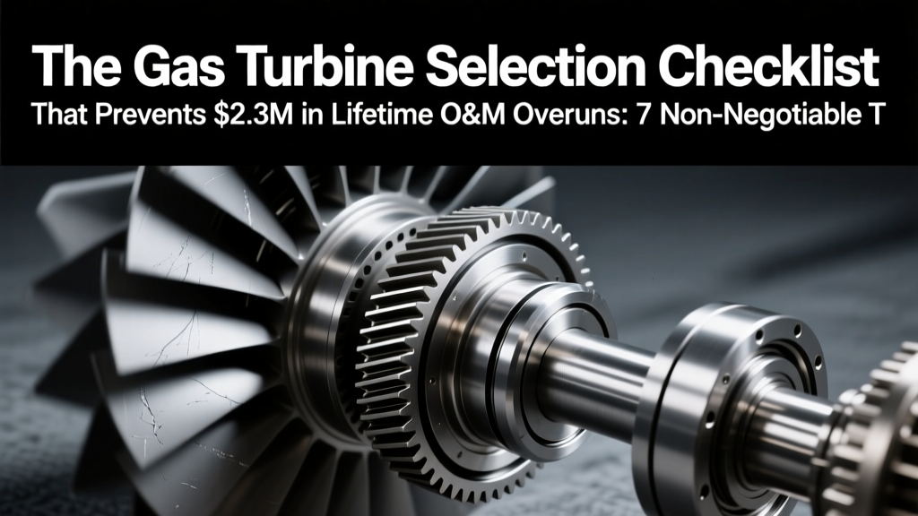 The Gas Turbine Selection Checklist That Prevents $2.3M in Lifetime O&M Overruns: 7 Non-Negotiable Technical Filters (Flow, Pressure, Materials, Emissions, Site Conditions, Fuel Flexibility & Lifecycle Cost Modeling)
