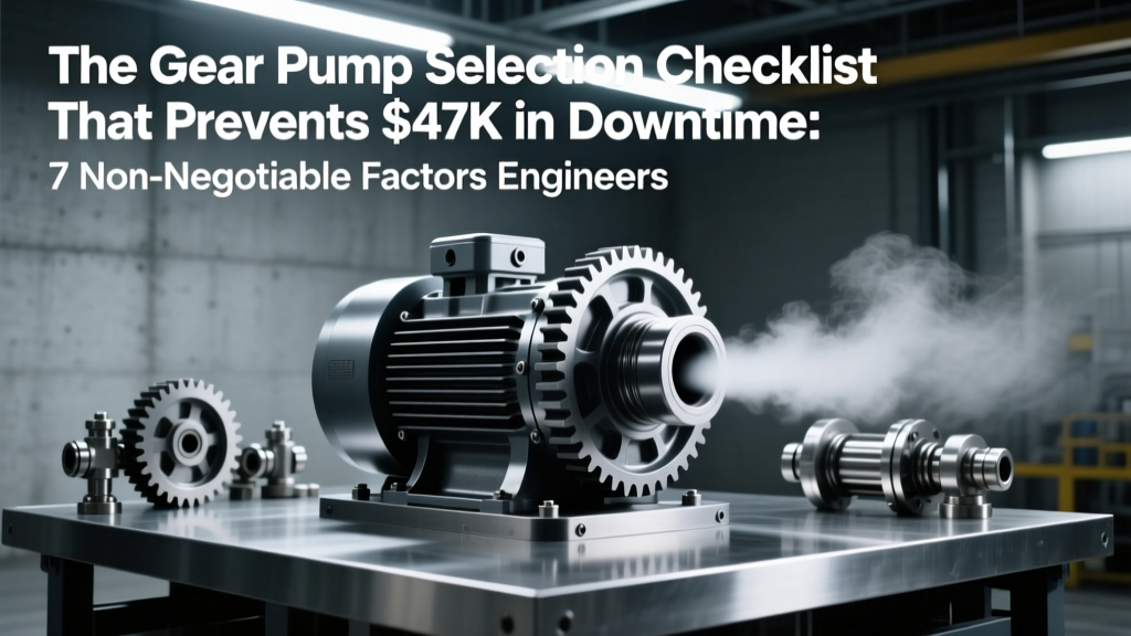 The Gear Pump Selection Checklist That Prevents $47K in Downtime: 7 Non-Negotiable Factors Engineers Overlook (Flow, Pressure, Material, Environment, NPSH, Viscosity, and Duty Cycle)