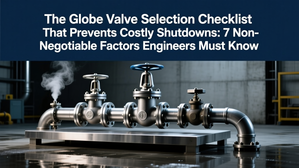 The Globe Valve Selection Checklist That Prevents Costly Shutdowns: 7 Non-Negotiable Factors Engineers Overlook (Flow, Pressure, Material, Temp, Corrosion, Actuation & Certification) — Backed by API 602 & Real Plant Data