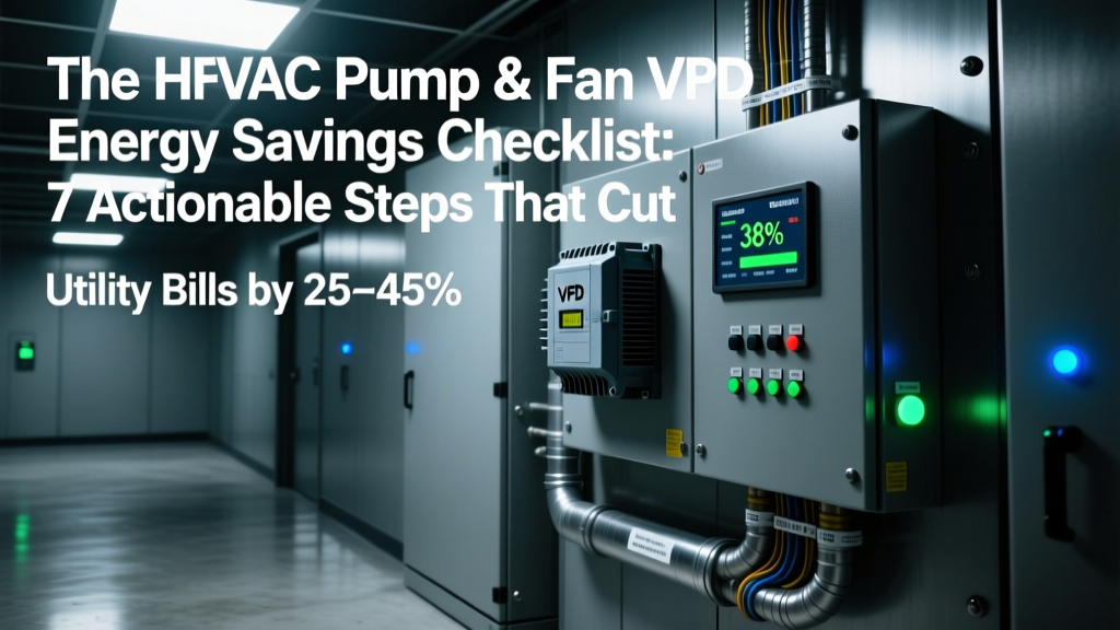 The HVAC Pump & Fan VFD Energy Savings Checklist: 7 Actionable Steps That Cut Utility Bills by 25–45% (With Static Pressure Reset, Control Strategy Validation, and Real-World ROI Math)