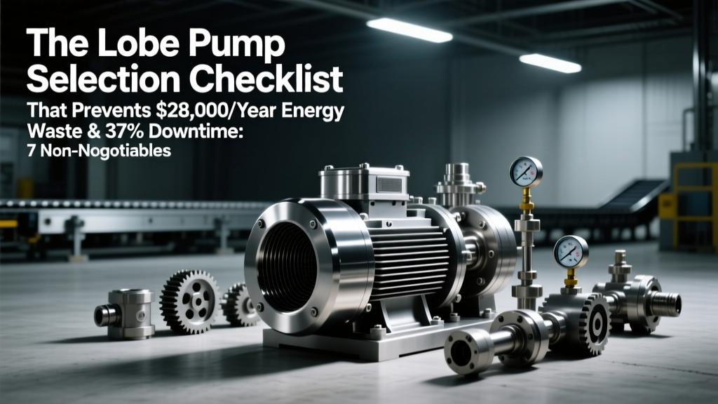 The Lobe Pump Selection Checklist That Prevents $28,000/Year Energy Waste & 37% Downtime: 7 Non-Negotiable Factors Most Engineers Overlook (Including NPSH Margin Calculations & ISO 21875-Compliant Material Mapping)