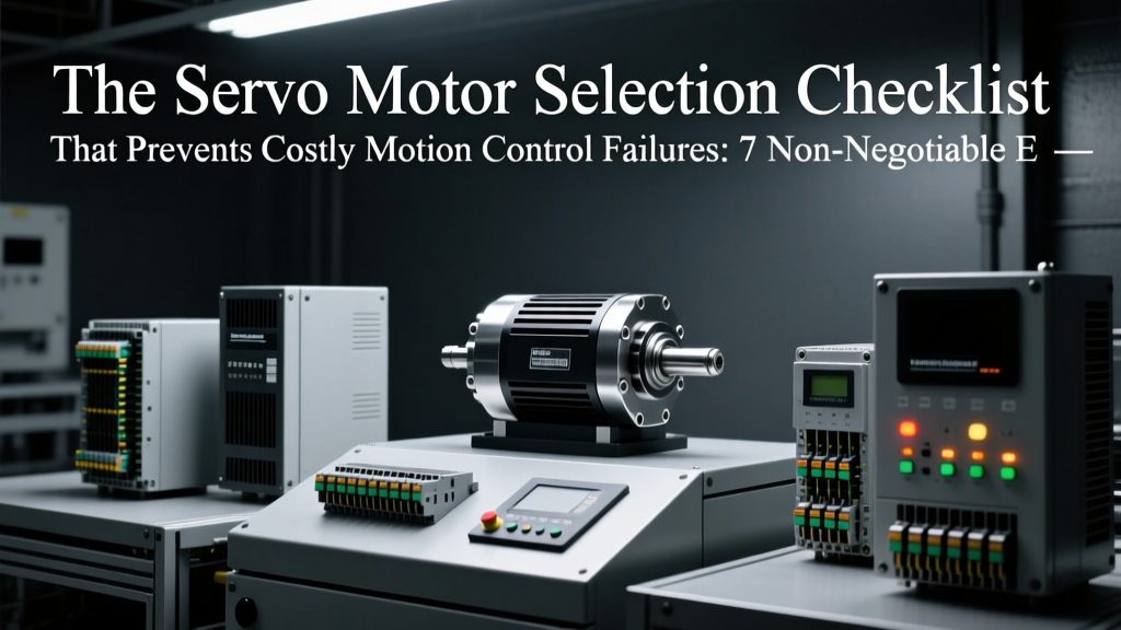 The Servo Motor Selection Checklist That Prevents Costly Motion Control Failures: 7 Non-Negotiable Engineering Criteria (Including Flow, Pressure, Material, and Environmental Realities Most Engineers Overlook)