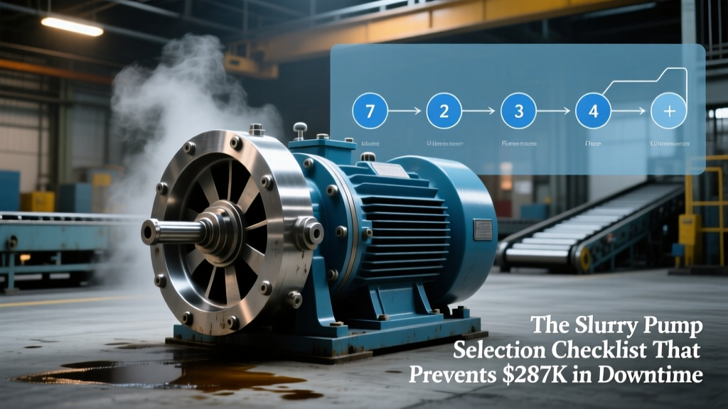 The Slurry Pump Selection Checklist That Prevents $287K in Downtime (Engineers Use This 7-Step Flow Before Quoting): Flow, Pressure, Material Compatibility, NPSH, and Environmental Fit—All Verified Against API RP 14E & ISO 5199