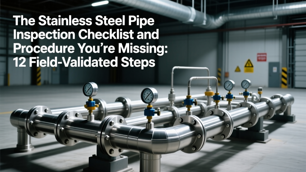 The Stainless Steel Pipe Inspection Checklist and Procedure You’re Missing: 12 Field-Validated Steps That Prevent Costly Stress Corrosion Failures (ASME B31.3 Compliant & Maintenance Engineer-Approved)