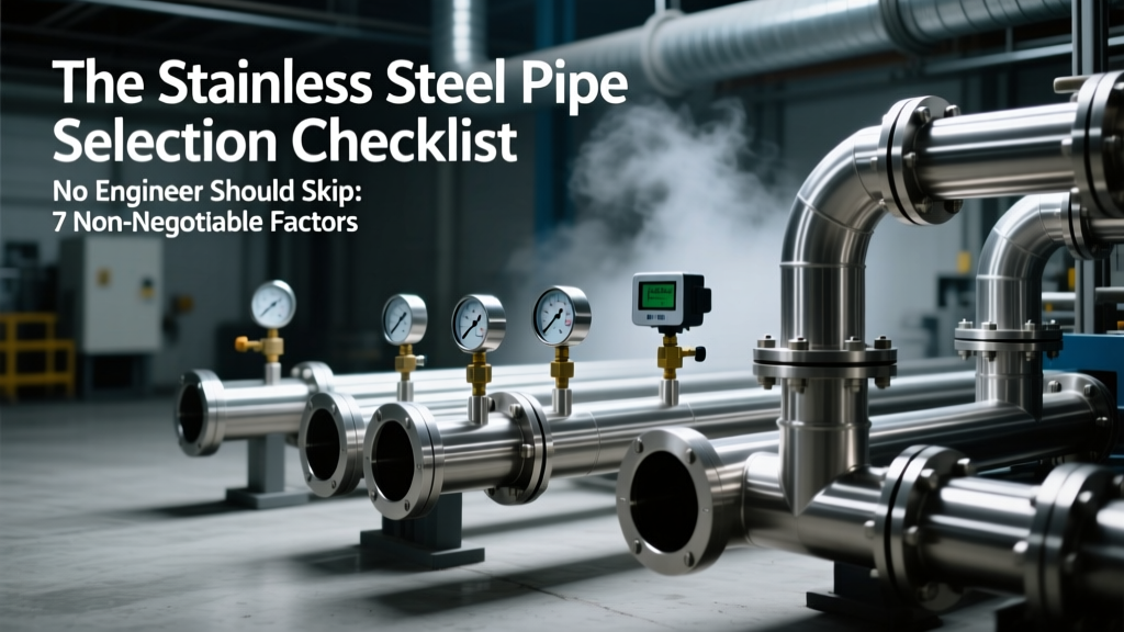 The Stainless Steel Pipe Selection Checklist No Engineer Should Skip: 7 Non-Negotiable Factors (Flow, Pressure, Corrosion, Stress, Codes, Cost, and Real-World Failure Modes) That Prevent $250K+ Reworks