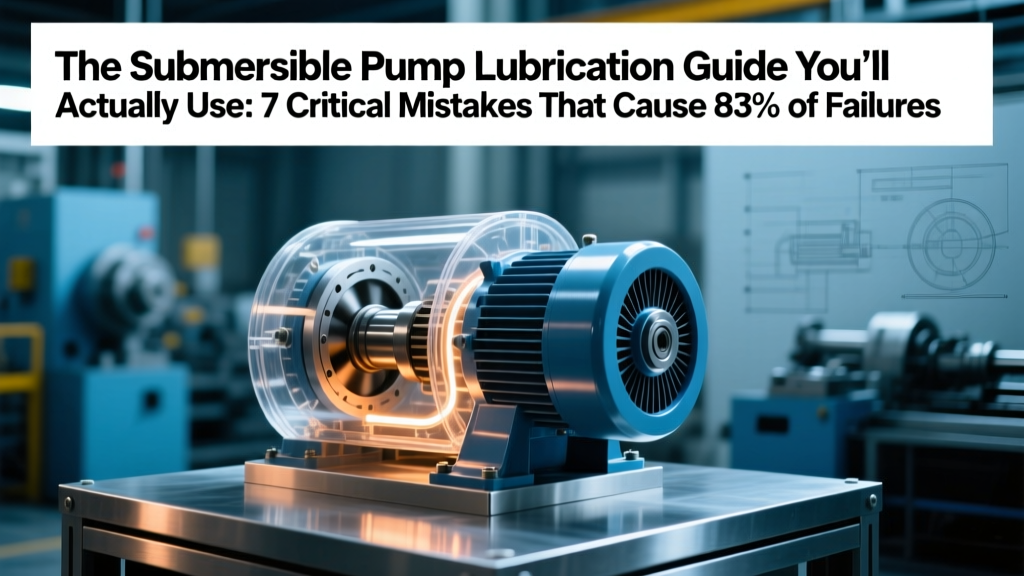 The Submersible Pump Lubrication Guide You’ll Actually Use: 7 Critical Mistakes That Cause 83% of Premature Failures (and How to Fix Them Before Your Next Maintenance Window)