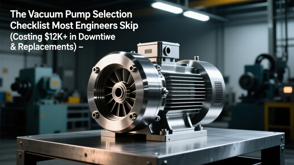 The Vacuum Pump Selection Checklist Most Engineers Skip (Costing $12K+ in Downtime & Replacements): Flow, Pressure, Material Compatibility & Environmental Fit—All in One Decision Matrix You Can Use Today