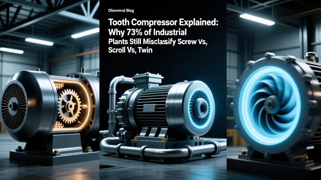 Tooth Compressor Explained: Why 73% of Industrial Plants Still Misclassify Screw vs. Scroll vs. Twin-Screw Designs — A Data-Driven Breakdown of Efficiency, Compression Ratios, ISO 8573 Air Quality Compliance, and Real-World Duty Cycle Performance