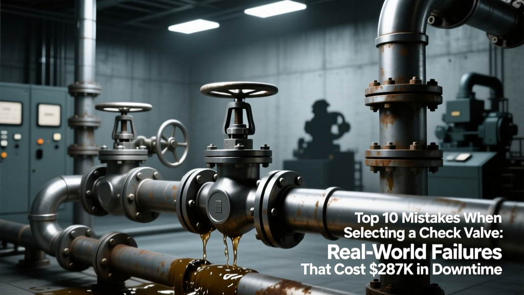 Top 10 Mistakes When Selecting a Check Valve: Real-World Failures That Cost $287K in Downtime (and Exactly How to Avoid Each One Using API 602 Calculations & Cv-Based Sizing)