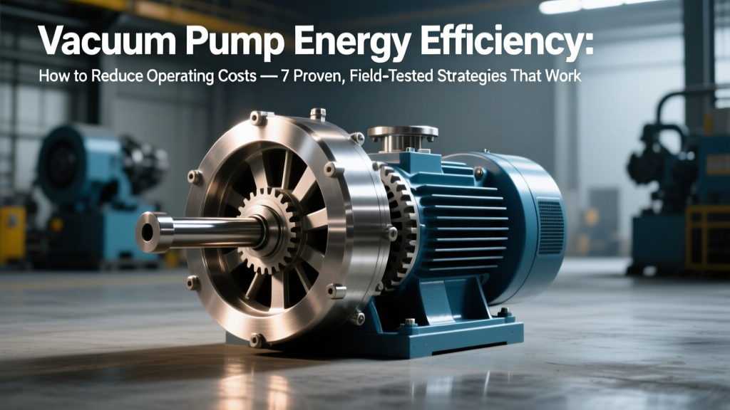 Vacuum Pump Energy Efficiency: How to Reduce Operating Costs — 7 Proven, Field-Tested Strategies That Cut Power Use by 30–65% (VFD Tuning, Leak Hunting, Curve Matching & More)