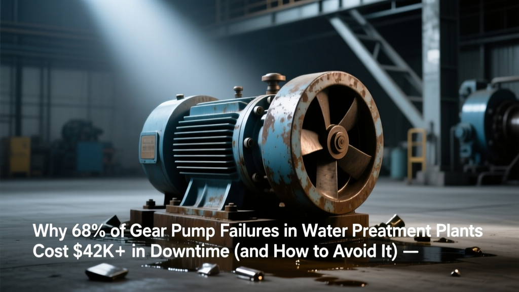 Why 68% of Gear Pump Failures in Water Treatment Plants Cost $42K+ in Downtime (and How to Avoid Them with ROI-Driven Selection Criteria for Gear Pump Applications in Water & Wastewater Treatment)