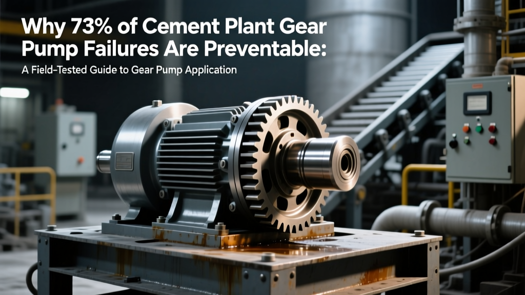 Why 73% of Cement Plant Gear Pump Failures Are Preventable: A Field-Tested Guide to Gear Pump Applications in Cement Manufacturing That Cuts Downtime, Extends Service Life, and Avoids Costly Slurry Seizure — Selection, Materials, and Real-World Operational Protocols Explained