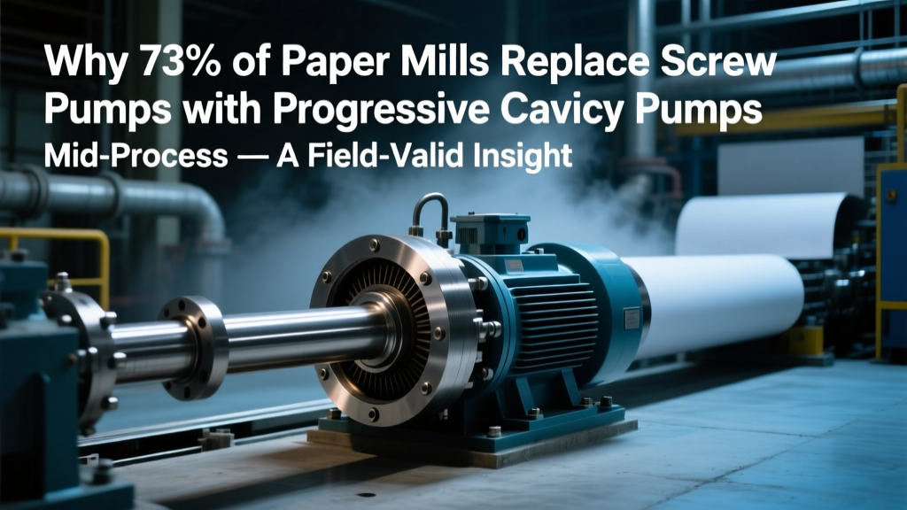 Why 73% of Paper Mills Replace Screw Pumps with Progressive Cavity Pumps Mid-Process — A Field-Validated Guide to PC Pump Applications in Paper Mill Operations, Material Selection, Hygienic Compliance, and ISO/ANSI-Driven Best Practices