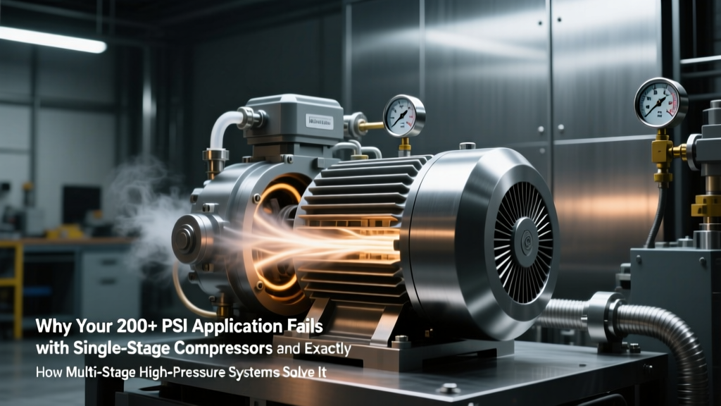 Why Your 200+ PSI Application Fails with Single-Stage Compressors (and Exactly How Multi-Stage High-Pressure Screw Compressors Solve It—With Intercooling Specs, Safety Thresholds, and Real-World Sizing Data)