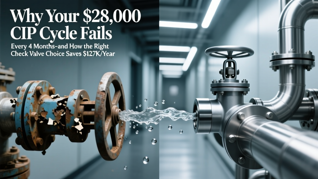 Why Your $28,000 CIP cycle fails every 4 months—and how the right check valve choice saves $127K/year in downtime, contamination recalls, and regulatory fines in brewing & distilling operations