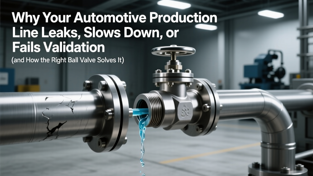 Why Your Automotive Production Line Leaks, Slows Down, or Fails Validation (and How the Right Ball Valve Fixes All Three): A Process Engineer’s Field Guide to Ball Valve Applications in Automotive Manufacturing — Including Real Cv Calculations, API 609 Compliance Checks, and Troubleshooting Flow-Induced Vibration in Electrocoat Rinse Loops
