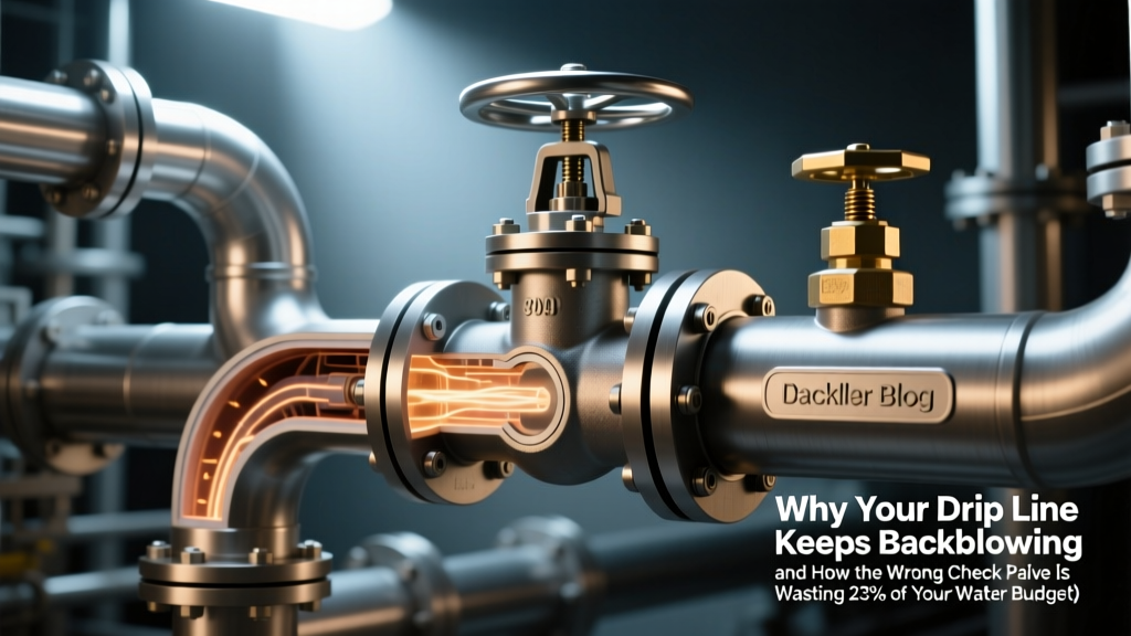 Why Your Drip Line Keeps Backflowing (and How the Wrong Check Valve Is Wasting 23% of Your Water Budget): A Field-Engineered Guide to Check Valve Applications in Agriculture & Irrigation — Installation, Commissioning, and Real-World Performance Validation