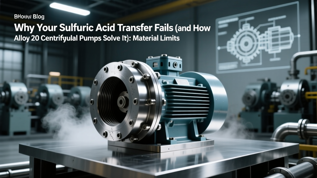 Why Your Sulfuric Acid Transfer Fails (and How Alloy 20 Centrifugal Pumps Solve It): Material Limits, Real-World Corrosion Data, Temperature Thresholds, and 5 Critical Selection Mistakes Engineers Keep Making