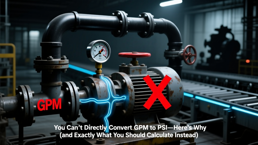 You Can’t Directly Convert GPM to PSI—Here’s Why (and Exactly What You *Should* Calculate Instead for Pump Systems)