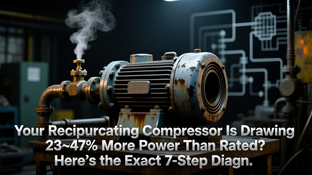 Your Reciprocating Compressor Is Drawing 23–47% More Power Than Rated? Here’s the Exact 7-Step Diagnostic Protocol (No Guesswork, No Downtime) — Root-Cause Mapping, Real-World Repair Benchmarks, and ASME-Compliant Prevention Tactics for Industrial Maintenance Teams