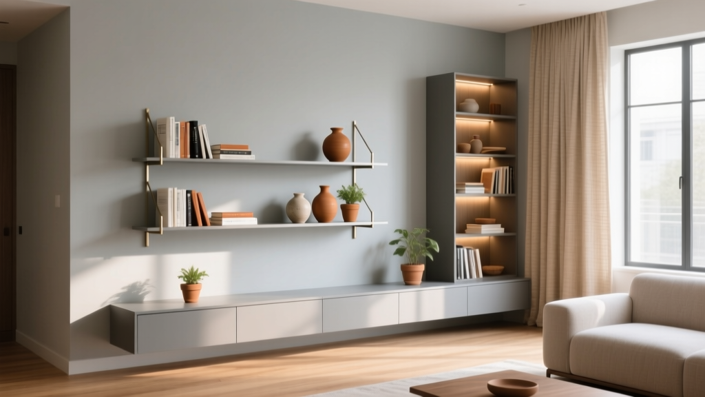 Floating Shelves Vs Bookcases Living Room Storage Compared