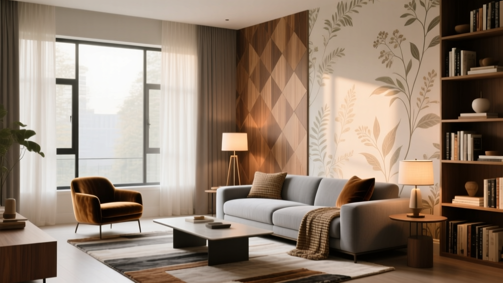 12 Ways To Use Wallpaper To Define A Living Room