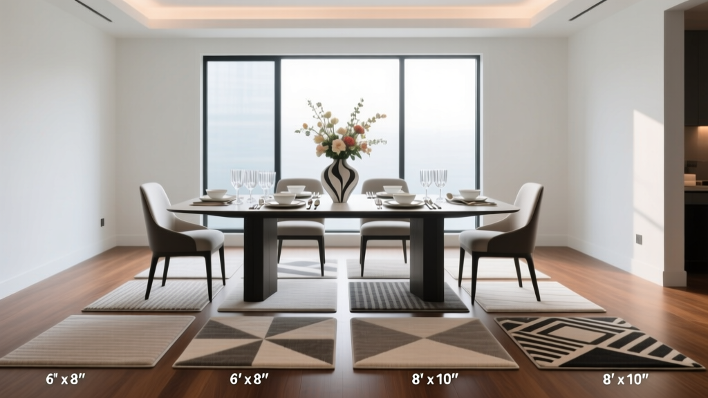 12 Dining Room Rug Sizes That Work Under Tables