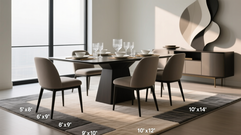 5 Dining Room Rug Sizes That Work Under Tables
