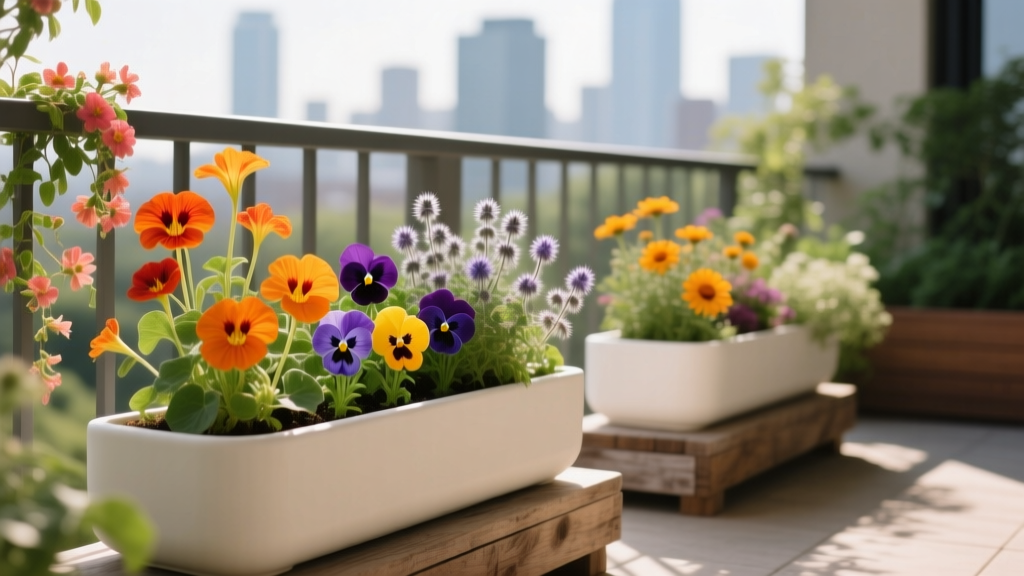 Balcony Edible Flower Garden Ideas