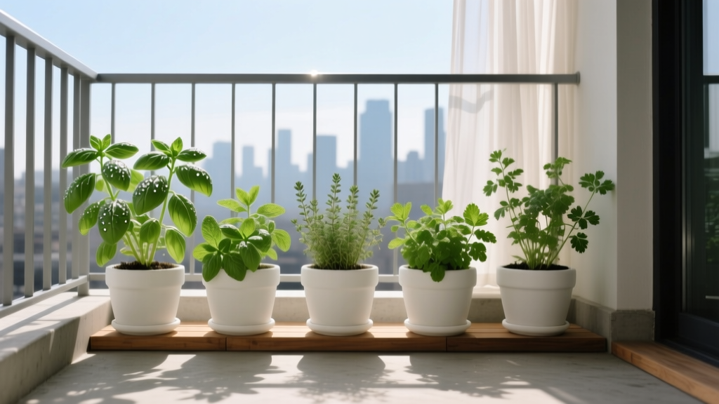 Balcony Self-Sufficient Herb Garden