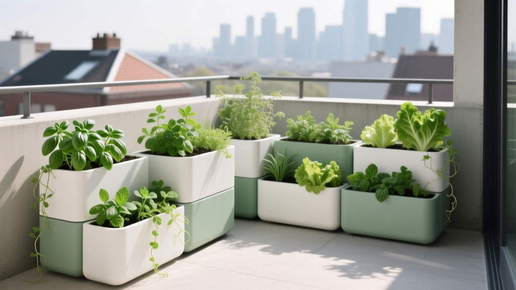 Balcony Self-W Container Garden System