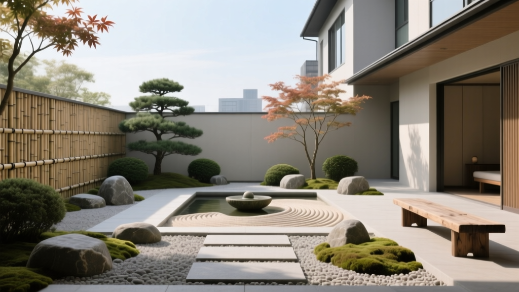 Courtyard Meditation Garden Layout