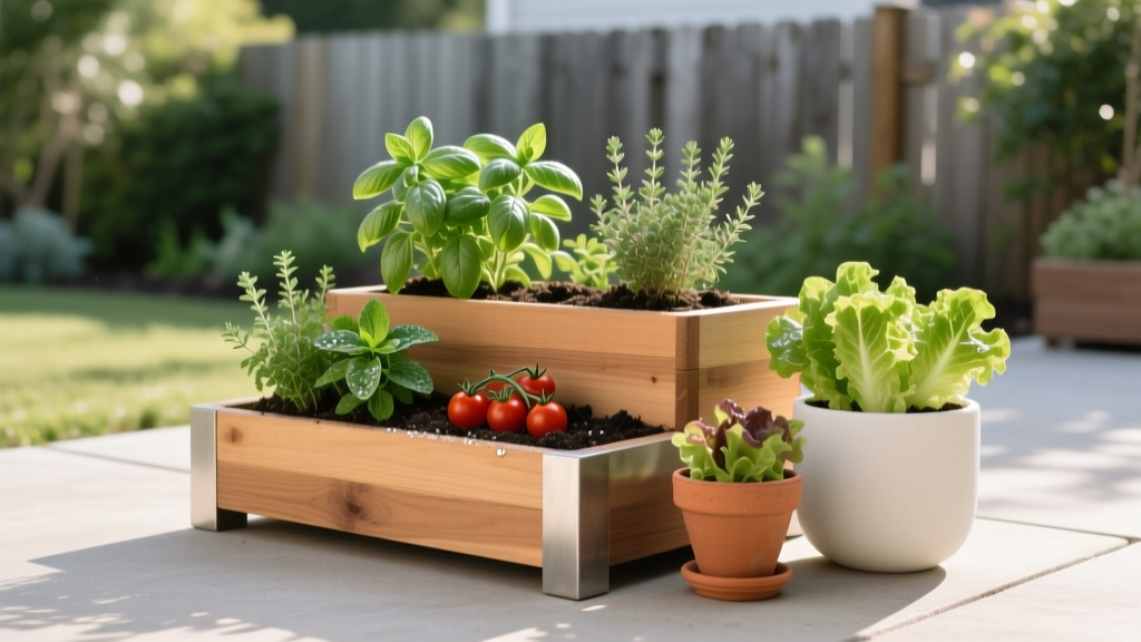 Deck Edible Landscape in Containers
