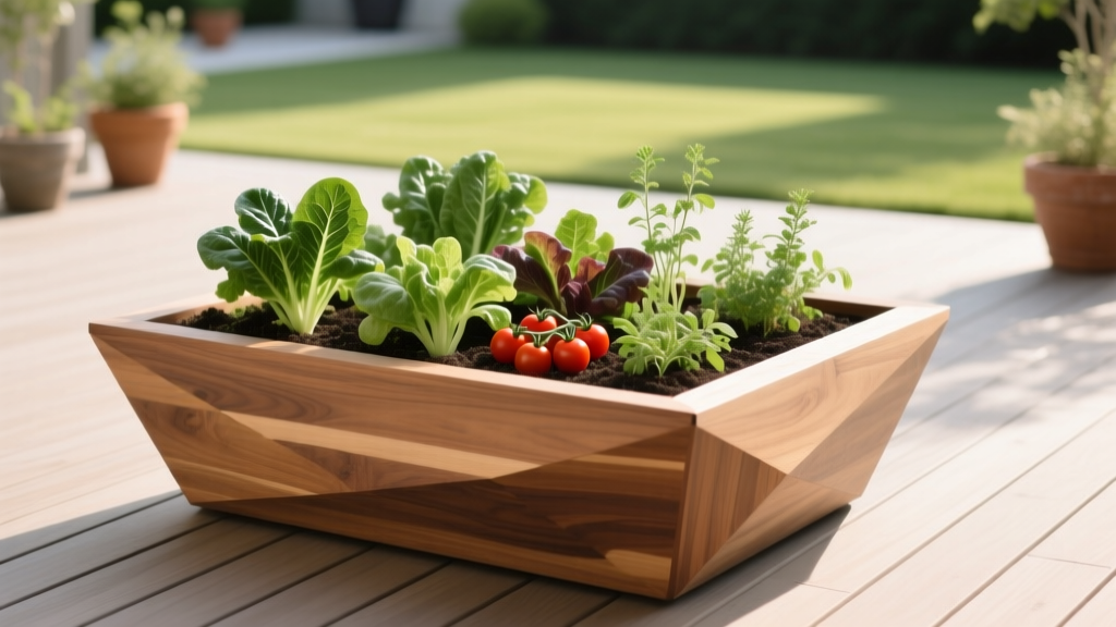Deck Planter Box Vegetable Garden