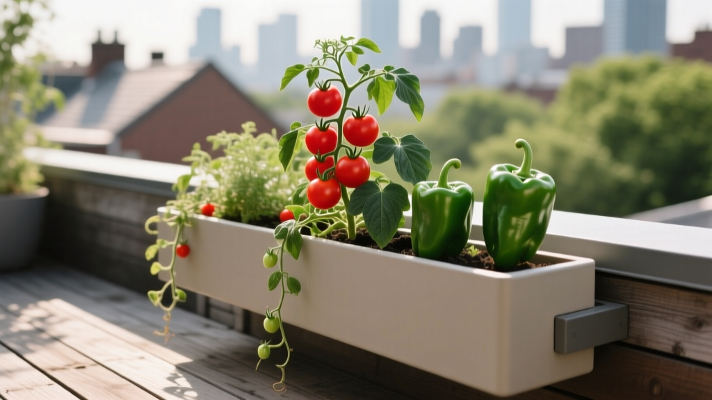 Deck Tomato and Pepper Container Garden