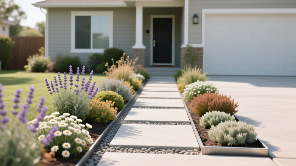 Driveway Strip Garden Ideas for Easy Curb Appeal