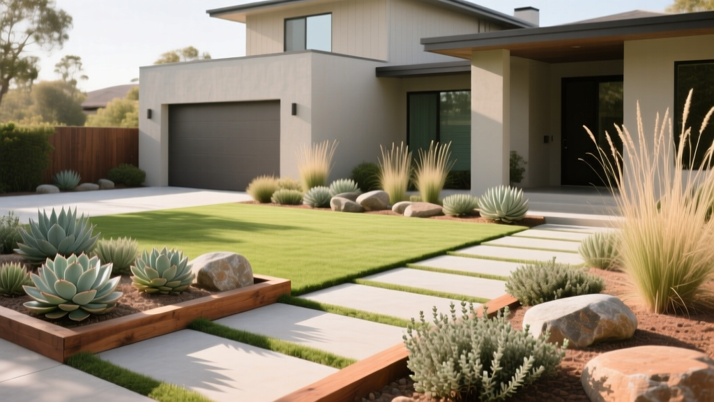 Front Yard Low-Maintenance Lawn Alternative