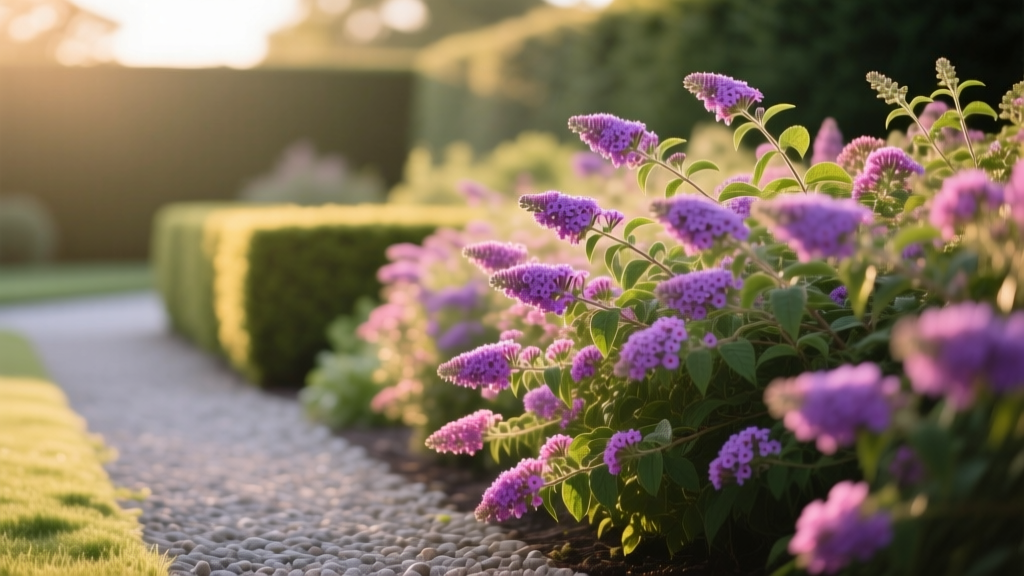 Front Year Butterfly Bush Border