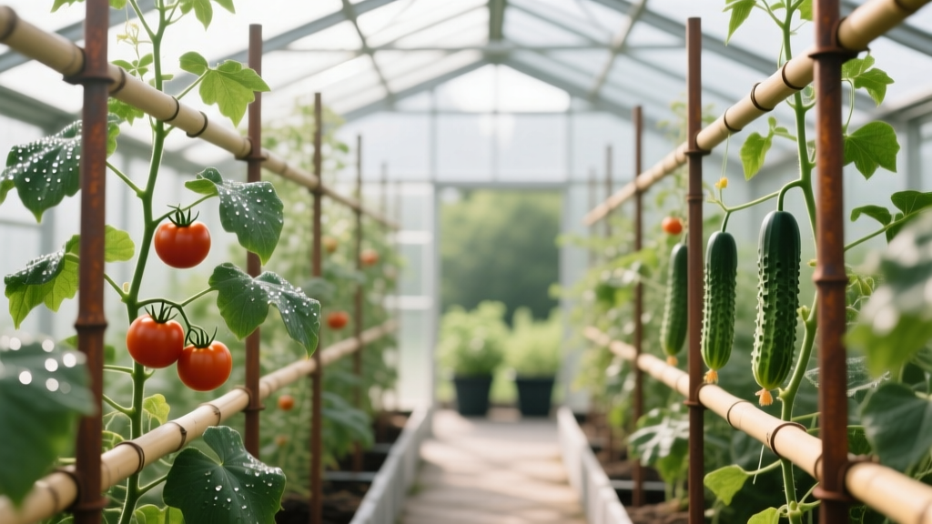 Greenhouse Vine Crop Trellis Design