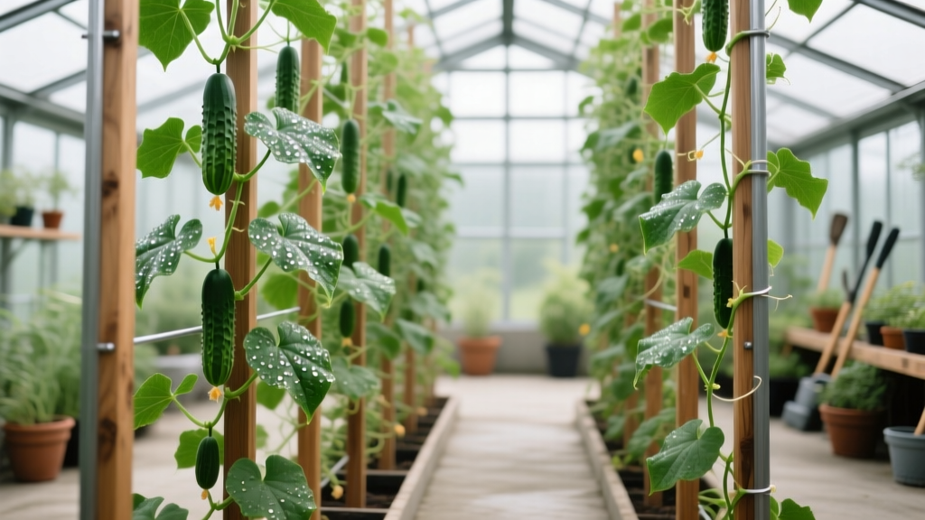 Greenhouse Vertical Cucumber Trellis