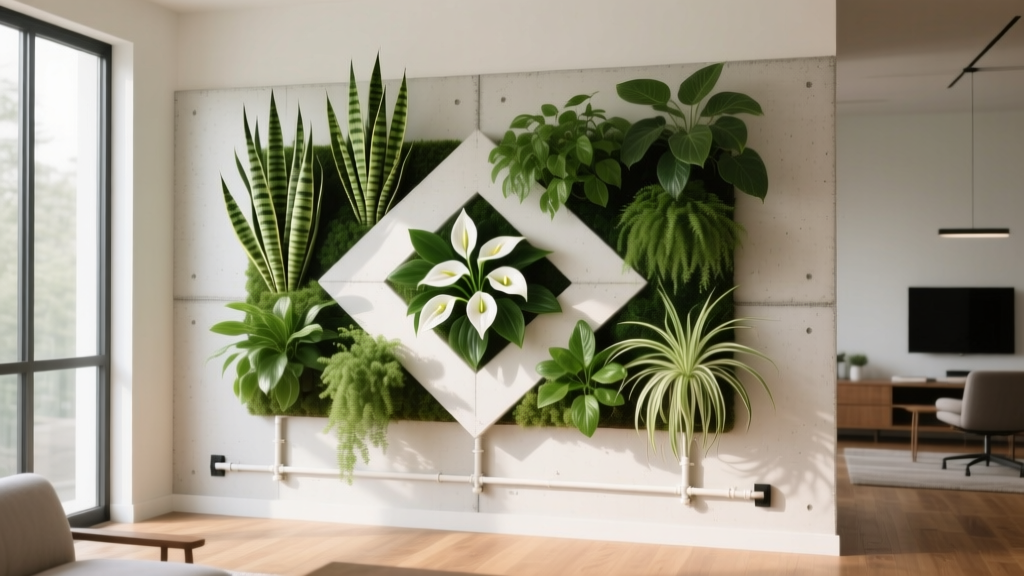 Indoor Air-Purifying Plant Wall