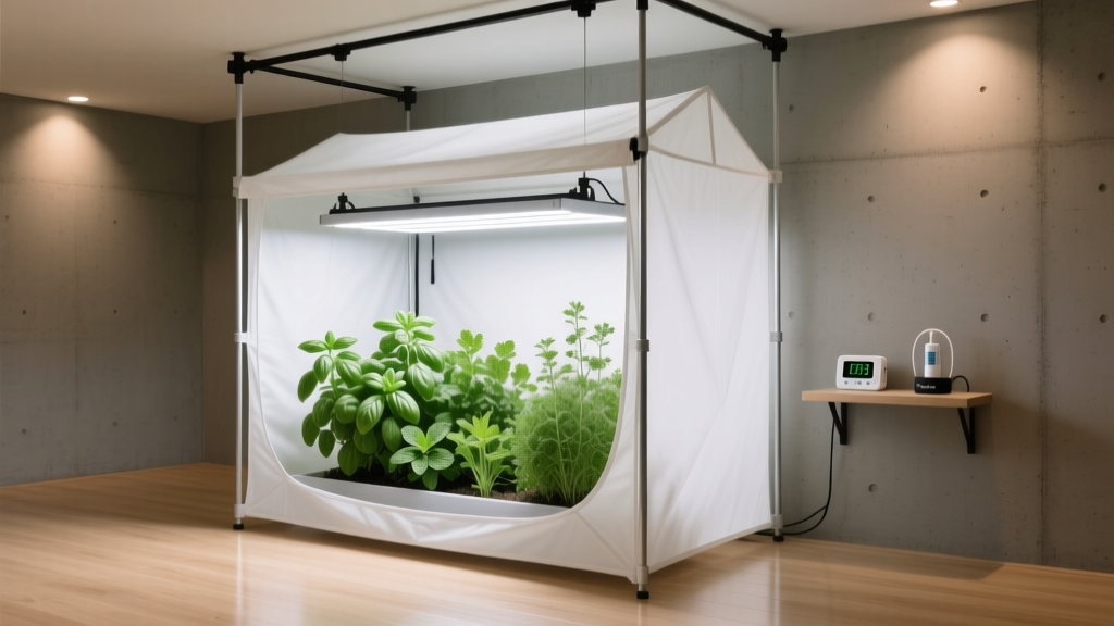 Indoor Grow Tent Setup for Herbs
