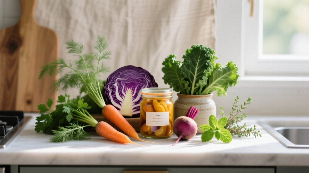 Kitchen Fermented Veggie Garden Herbs