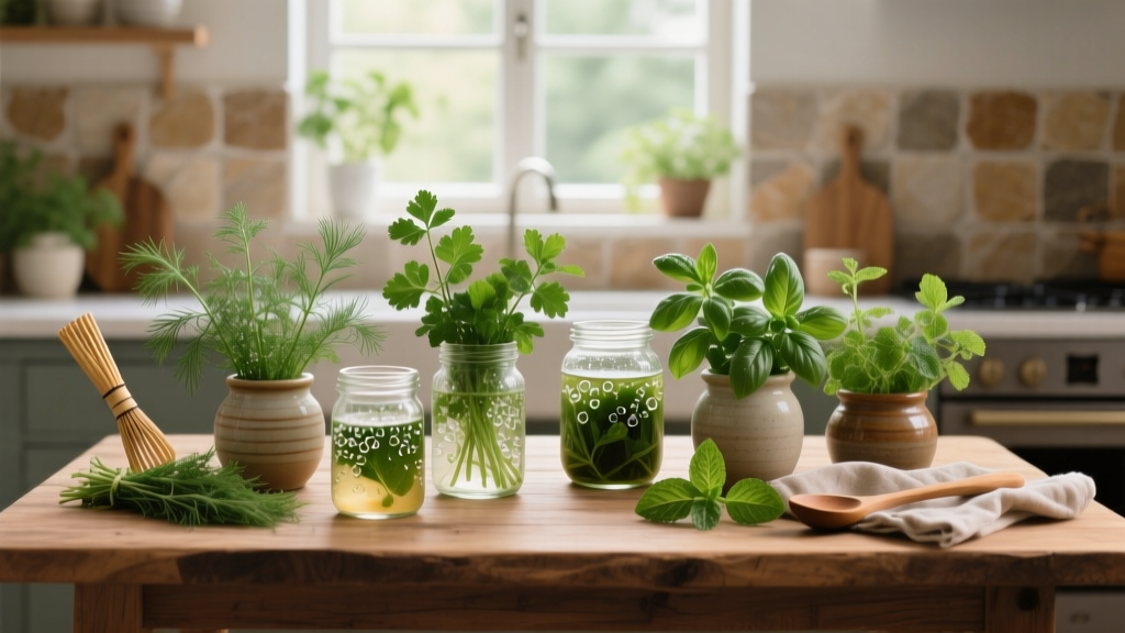 Kitchen Fermented Food Garden Herbs