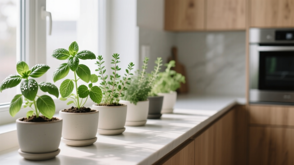 Kitchen Windowsill Micro Herb Garden