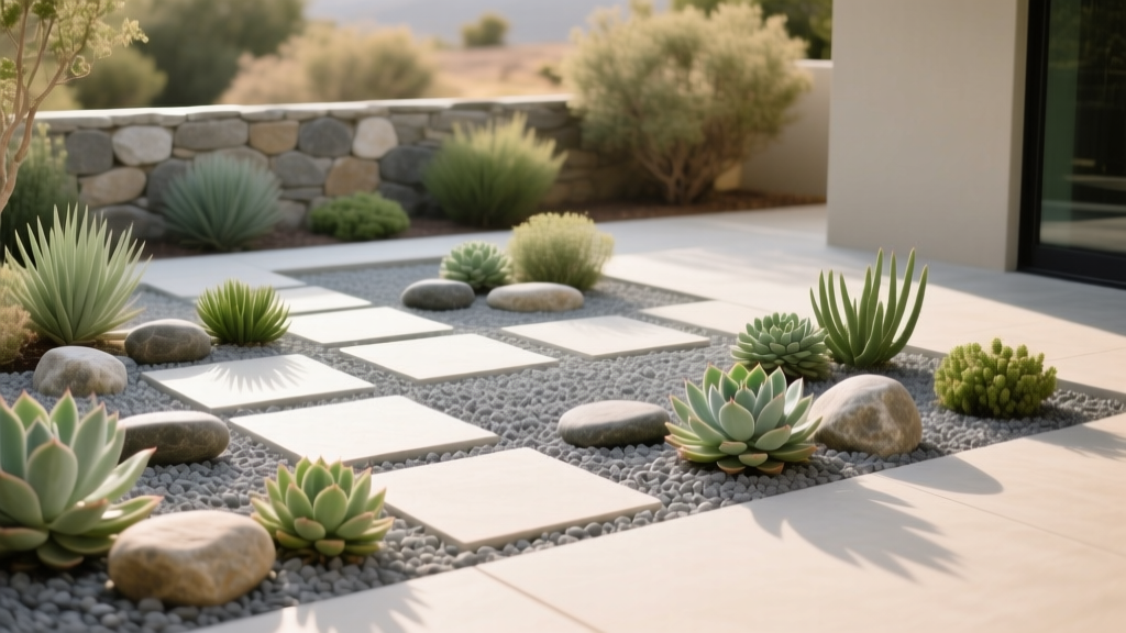 Patio Gravel Garden for Low Water Use